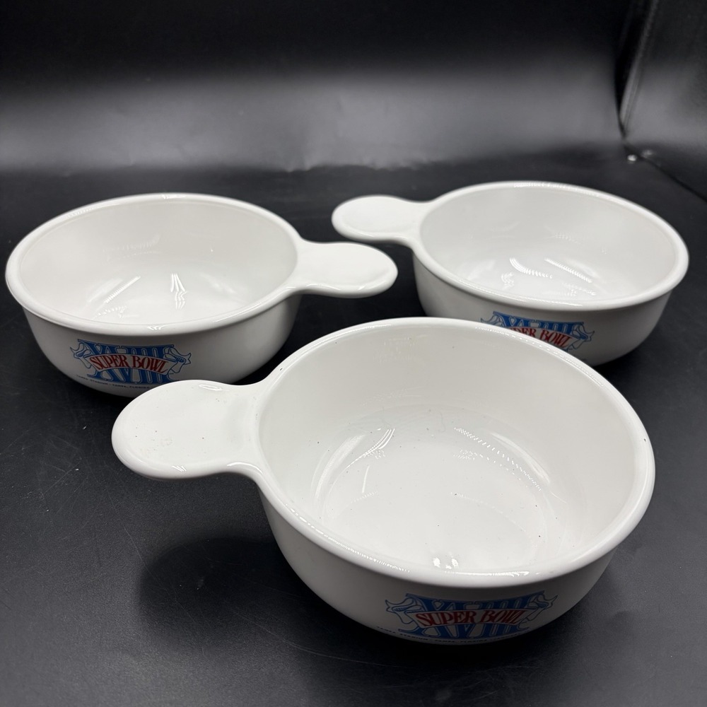Corning Ware Set Of 3 B Grab-it Bowls Superbowl XVIII Tampa Stadium 1984550 Ml